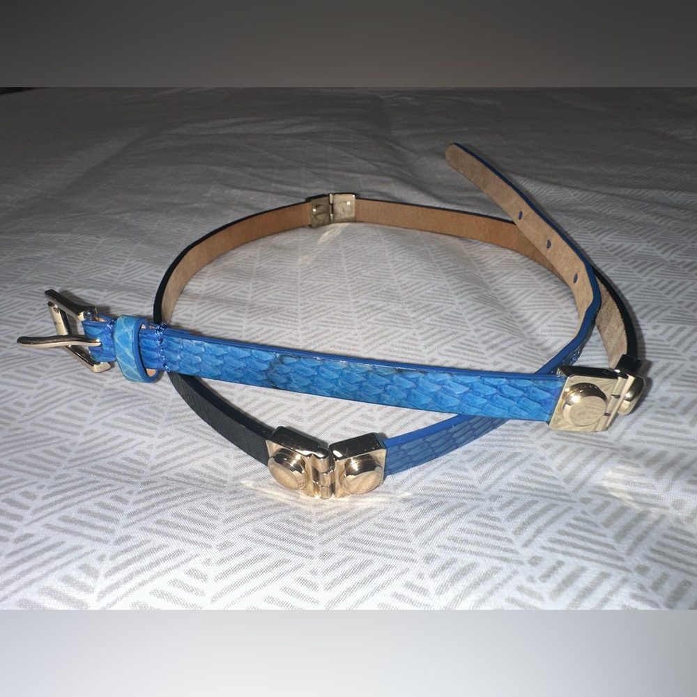 jcrew belt blue/black